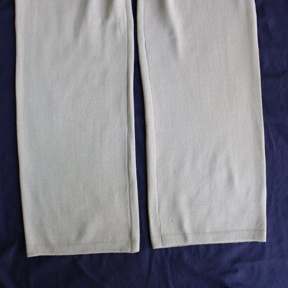 St. John Collection Marie Gray Santana Knit sweater wide leg Dress pants tan 16 - Picture 6 of 8